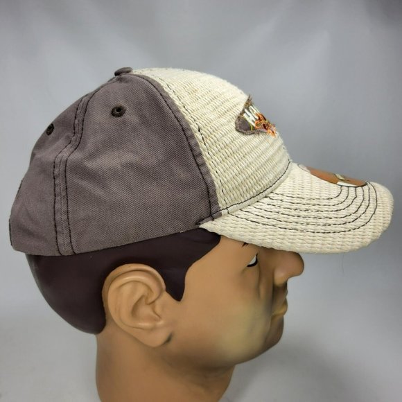 Hawaii Aloha Adjustable Strapback Baseball Hat Trucker Cap Brown / Tan Weave - Picture 7 of 7